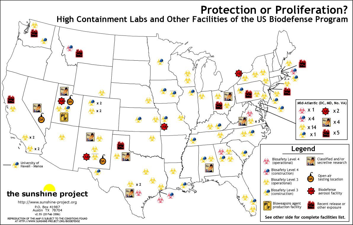 US Biological Weapons Facilities