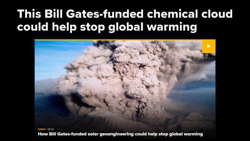 Bill Gates-Funded Geoengineering Chemical Cloud on MSM